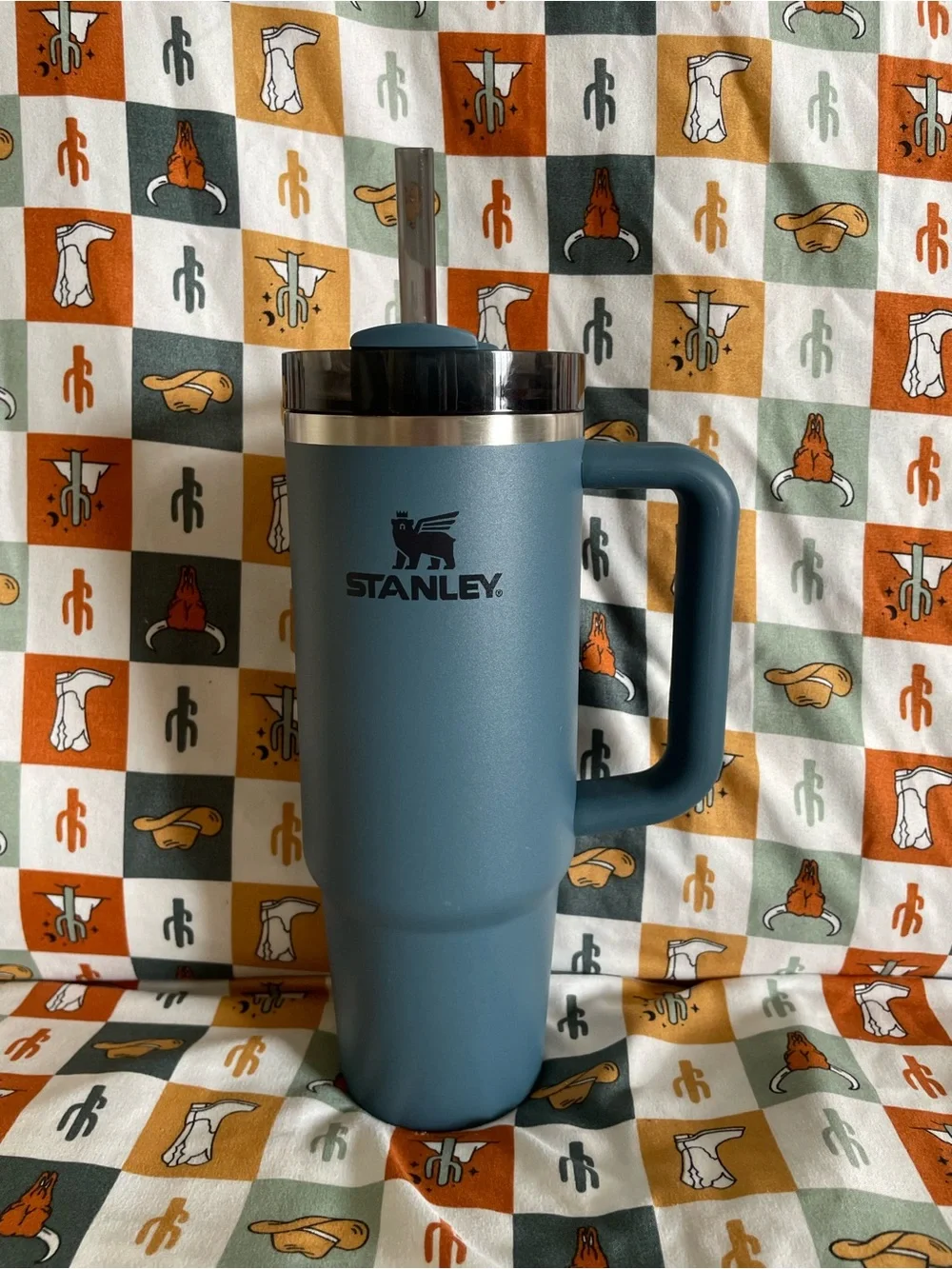 Stanley Matte Blue 30 oz Tumbler with Handle